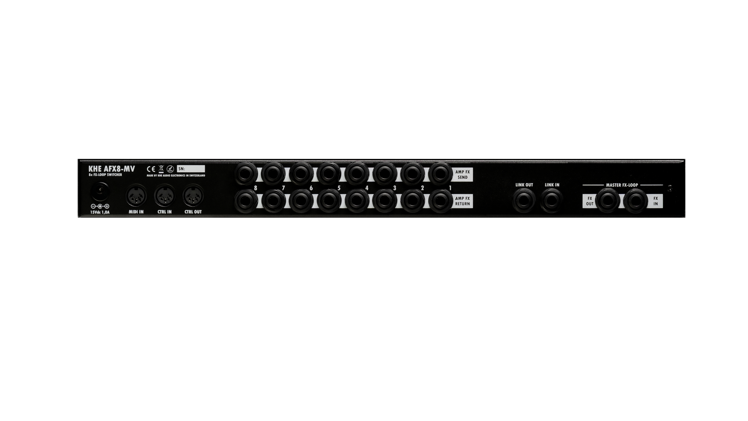 KHE AFX8-MV Fx-Loop Switcher with Master-Volume — KHE Audio | Amp